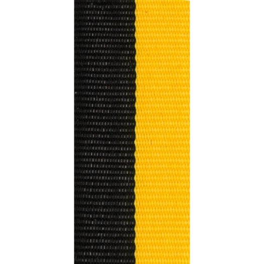 Stuha na medailu, čiernožltá