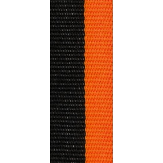 Stuha na medailu, černo-oranžové