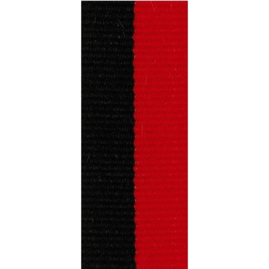 Stuha na medailu, čiernočervená