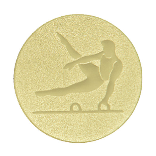 Emblém gymnastika, priemer 25 mm, bronz
