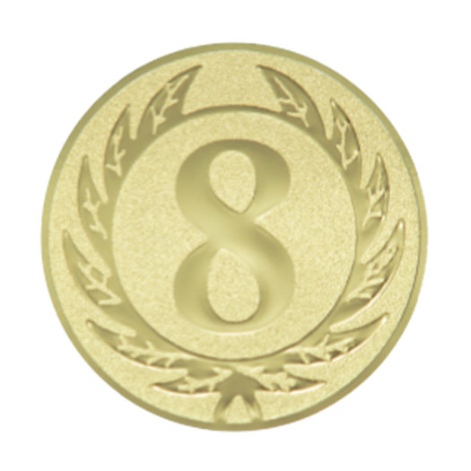 Emblém číslica 8, priemer 50 mm
