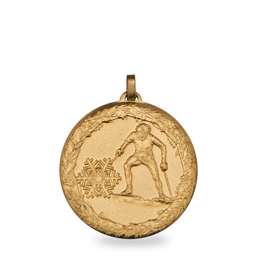 Medaila zlatá, priemer 50 mm, bežkovanie